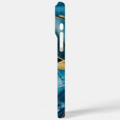 Coques Case-Mate iPhone Elegant Copper | Feminine Opulent Teal Gold Case-M (Verso / Gauche)