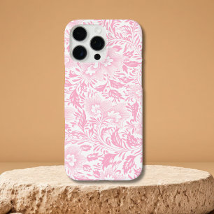 16 Pro Max Élégant coques iphone de couverture végétale rose