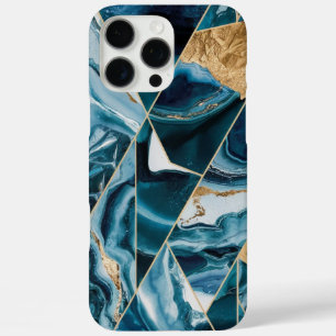 Coques iPhone 16 Pro Max Élégant cuivre Boîtier or teal opulent féminin-M