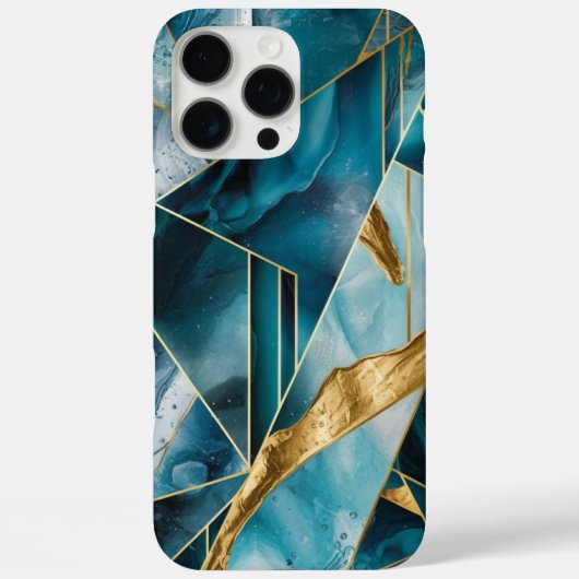 Coques Case-Mate iPhone Élégant cuivre | Feminine Opulent Turquoise Gold C (Verso)
