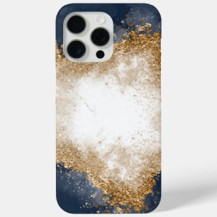 Coque iPhone 15 Pro Max Élégant cuivre Marbre or Rose fille