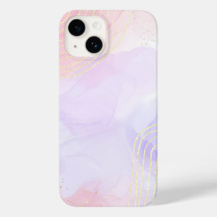 Coque Pour iPhone 14 Élégant cuivre   Marbre or Rose fille
