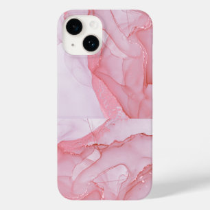 Coque Pour iPhone 14 Élégant cuivre Marbre or Rose fille