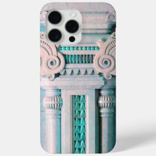 COQUE iPhone 15 PRO MAX ÉLÉGANT DÉCOR ARTISTIQUE ROSE BLEU IMAGINAIRE