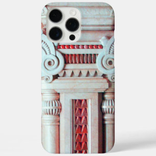 iPhone 16 PRO MAX CASE ÉLÉGANT DÉCOR ARTISTIQUE ROUGE BLANC IMAGINAIRE
