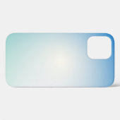Coques Case-Mate iPhone Élégant dégradé de bleu clair et blanc (Verso (horizontal))