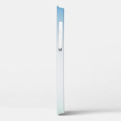 Coques Case-Mate iPhone Élégant dégradé de bleu clair et blanc (Verso / Gauche)