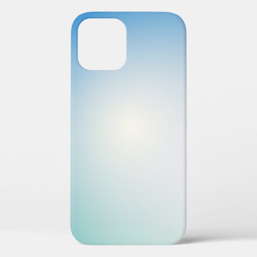 Coques Case-Mate iPhone Élégant dégradé de bleu clair et blanc (Verso)