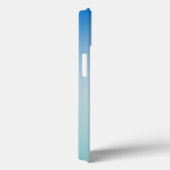 Coques Case-Mate iPhone Élégant dégradé de bleu clair et blanc (Verso / Droite)