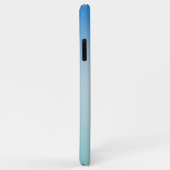 Coques Case-Mate iPhone Élégant dégradé de bleu clair et blanc (Dos/Droite)