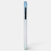 Coques Case-Mate iPhone Élégant dégradé de bleu clair et blanc (Dos/Gauche)