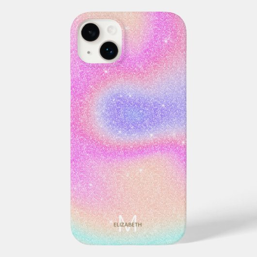 Coques Case-Mate iPhone Élégant dégradé Parties scintillant spirale Hologr (Verso)