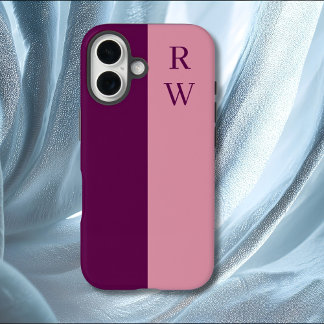 Coques iPhone 16 Élégant Deux Tons Rose