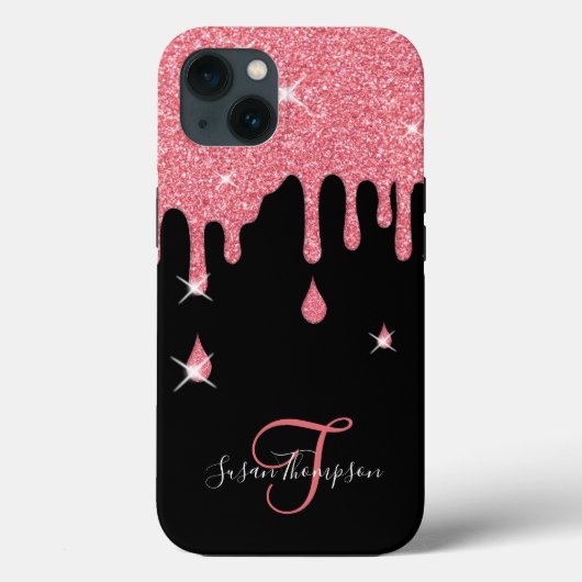 Coques Case-Mate iPhone Élégant Éclairage rose Personnalisé (Verso)