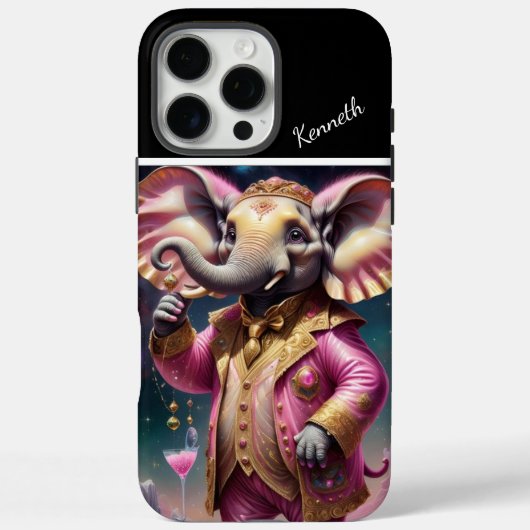 Coques Case-Mate iPhone Elegant Elephant in Space (Verso)