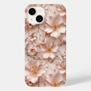 Coque Pour iPhone 14 Élégant et élégant modèle floral rose doux