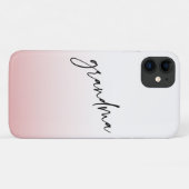 Coques Case-Mate iPhone Élégant et subtil Pink Grandma Script Cadeau (Dos (Horizontal))