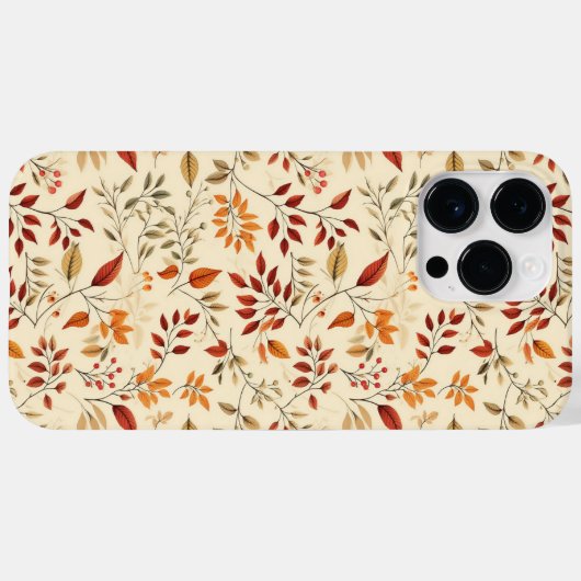 Coques Case-Mate iPhone Elegant Fall Floral Pattern (Verso (horizontal))