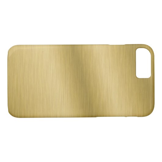 Coques Case-Mate iPhone Elégant Faux Brossé Or (Dos (Horizontal))