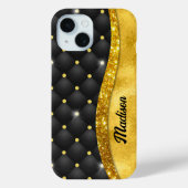 Coques Case-Mate iPhone Élégant faux or parties scintillant noir diamant m (Verso)