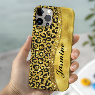 Case-Mate iPhone Case Élégant faux paillettes or impression d'animal Mon