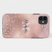 Coques Case-Mate iPhone Elégant Faux Rose Gold Foil Personnalisé (Dos (Horizontal))
