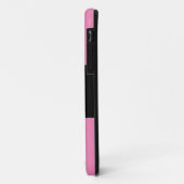 Coques Case-Mate iPhone Élégant Festin noir rose rayures Jingle Script (Dos/Gauche)