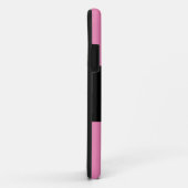 Coques Case-Mate iPhone Élégant Festin noir rose rayures Jingle Script (Dos/Droite)