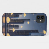 Coques Case-Mate iPhone Élégant filaire futuriste Smart City - brillant (Dos (Horizontal))