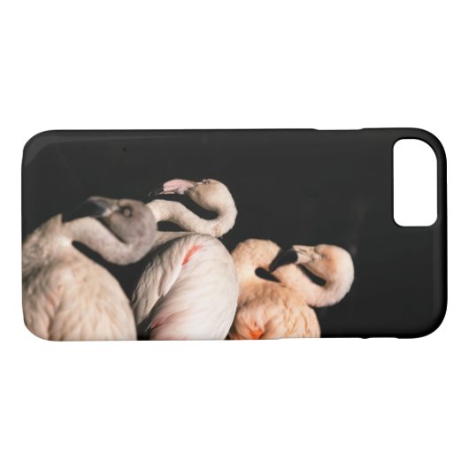 Coques Case-Mate iPhone Élégant flamant rose (Dos (Horizontal))