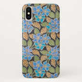 Coques Case-Mate iPhone Élégant Fleur Bleu Périwinkle Floral Classic (Dos)