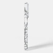 Coques Case-Mate iPhone Élégant Fleur sauvage blanc et noir (Verso / Droite)