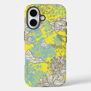 Coques iPhone 16 Élégant Fleur sauvage chic jaune