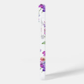 Coques Case-Mate iPhone Élégant fleurs sauvages d'aquarelle rose violet (Verso / Gauche)