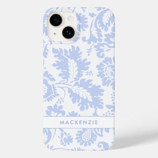 Coques Case-Mate iPhone Élégant floral botanique bleu (Verso)