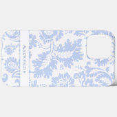 Coques Case-Mate iPhone Élégant floral botanique bleu (Verso (horizontal))
