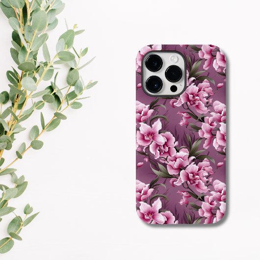 Coques Case-Mate iPhone Élégant floral d'orchidée rose