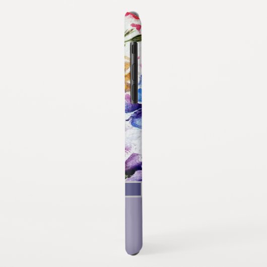 Coques Case-Mate iPhone Élégant Floral Moderne et Monogramme Papillon Nom (Dos/Gauche)