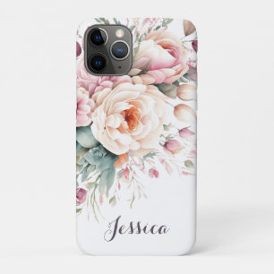 Case-Mate iPhone Case Élégant Floral Nom personnalisé moderne
