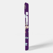 Coques Case-Mate iPhone Élégant Floral Violet Personnalisé (Verso / Gauche)
