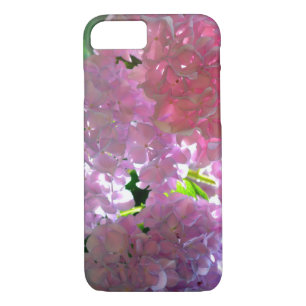 Coque iPhone 7 Elégant flores rose douce hydrangée rose rose