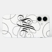 Coques Case-Mate iPhone Élégant Flourished Lettres Selfie Calligraphie (Verso (horizontal))