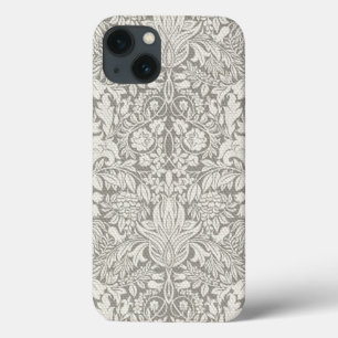 Coques Pour iPhone élégant formel brocart de dentelle en damas blanc