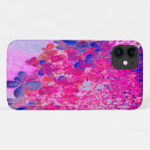 Coques Case-Mate iPhone Elégant Fuchsia et bleu foncé Limelight Hydrangea (Dos (Horizontal))