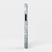 Coques Case-Mate iPhone Elegant Girly Silver Glittery Bokeh - Personnalisé (Dos/Droite)