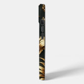 Coques Case-Mate iPhone Élégant Glamour Noir et Or Tropical Pineapple (Verso / Gauche)