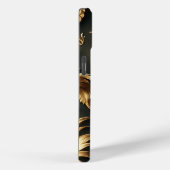 Coques Case-Mate iPhone Élégant Glamour Noir & Or Tropical Pineapple (Verso / Droite)