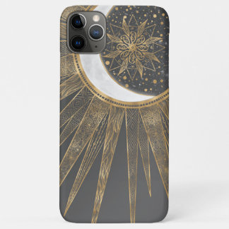 Case-Mate iPhone Case Elegant Gold Doodles Sun Moon Mandala Design