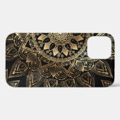 Coques Case-Mate iPhone Elégant Gold Mandala Black Design (Verso (horizontal))