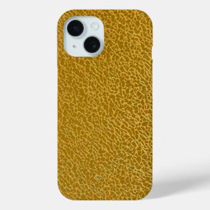 Coque Pour iPhone 15 Elégant Gold Texture Protective